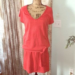 V neck sweater dress